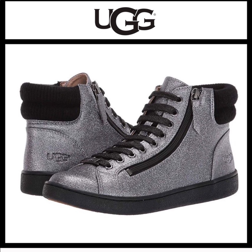 UGG Olive Glitter Sneaker High Top NWOB